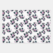 Uniek paarse bloemen inpakpapier vel (Voorkant 2)