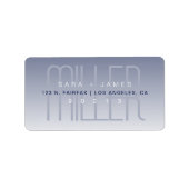 Uniek Paarse grijs wit retouradres Etiket (Voorkant)