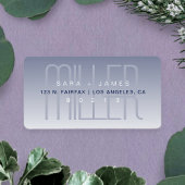 Uniek Paarse grijs wit retouradres Etiket