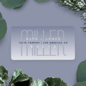 Uniek Paarse grijs wit retouradres Etiket