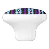 Uniek Paarse patroon Keramische Knop (Zijkant)