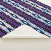 Uniek Paarse patroon Sherpa Deken (3/4)