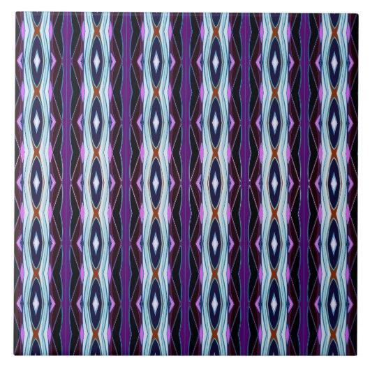 Uniek Paarse patroon Tegeltje (Voorkant)