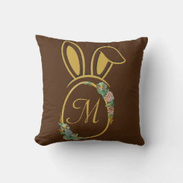Uniek paashaas monogram kussen