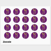 Uniek paashaas monogram ronde sticker (Vel)