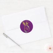 Uniek paashaas monogram ronde sticker (Envelop)