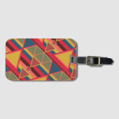 Uniek Pan-Afrikaans kleurrijk driehoekspatroon Bagagelabel (Voorkant (horizontaal))