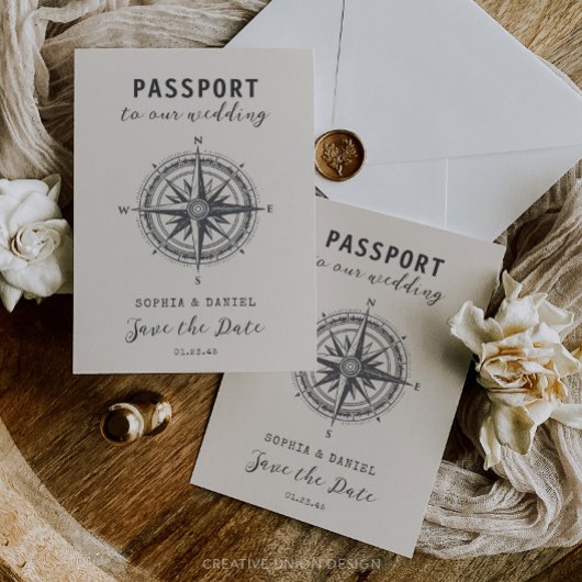 Uniek paspoort Bewaar de datum van bestemming brui Aankondiging