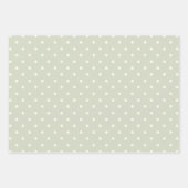 Uniek Pastel grijs beige & wit polka dot patroon Inpakpapier Vel (Voorkant 2)