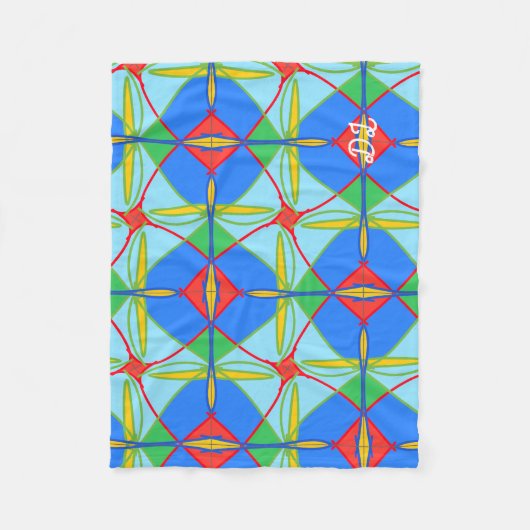 Uniek patroon Abstracte fleece deken (Voorkant)