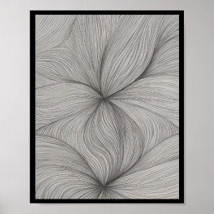 Uniek patroon met behulp van lijnen poster