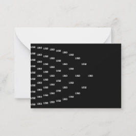 Uniek patroon met uw logo/geüpload beeld notitiekaartje