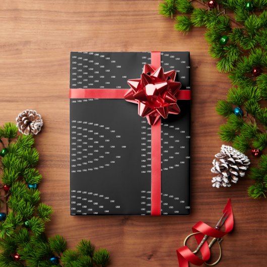 Uniek patroon met uw Logo / geüploade Afbeelding Cadeaupapier (Feestdagen Geschenken)