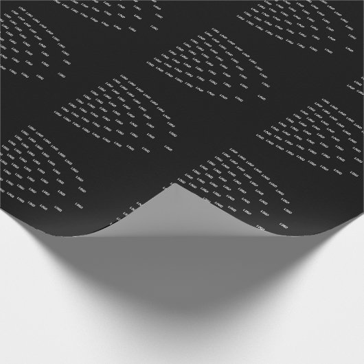 Uniek patroon met uw Logo / geüploade Afbeelding Cadeaupapier (Hoek)