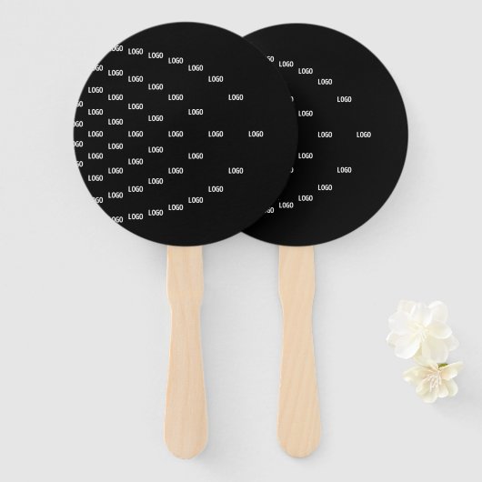 Uniek patroon met uw Logo / geüploade Afbeelding Handwaaier (Voorkant en achterkant)