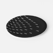 Uniek patroon met uw Logo / geüploade Afbeelding Papieren Bordje (Gekanteld)