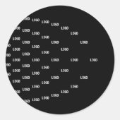 Uniek patroon met uw Logo / geüploade Afbeelding Ronde Sticker (Voorkant)