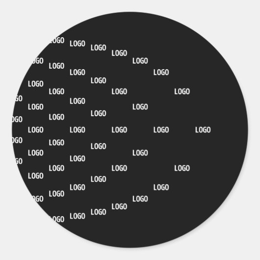 Uniek patroon met uw Logo / geüploade Afbeelding Ronde Sticker (Voorkant)