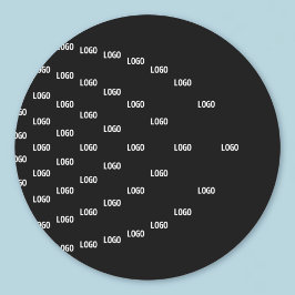 Uniek patroon met uw Logo / geüploade Afbeelding Ronde Sticker