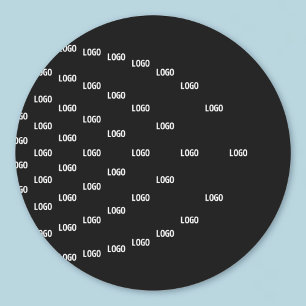 Uniek patroon met uw Logo / geüploade Afbeelding Ronde Sticker