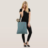 Uniek patroon Turquoise Tote Bag (Op model)