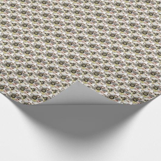 Uniek patroon van het steampunk-oppervlak door Lea Cadeaupapier (Hoek)