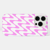 Uniek Patroonontwerp in Roze en Wit Case-Mate iPhone Case (Achterkant (horizontaal))