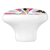 Uniek patroonontwerp keramische knop (Zijkant)