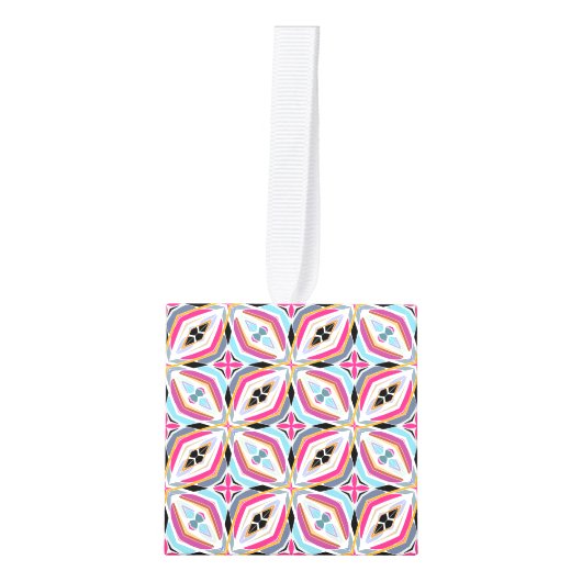 Uniek patroonontwerp kubus ornament (Voorkant)