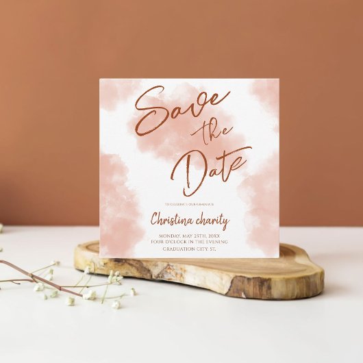 Uniek Peach Fuzz Afstuderen Save The Date