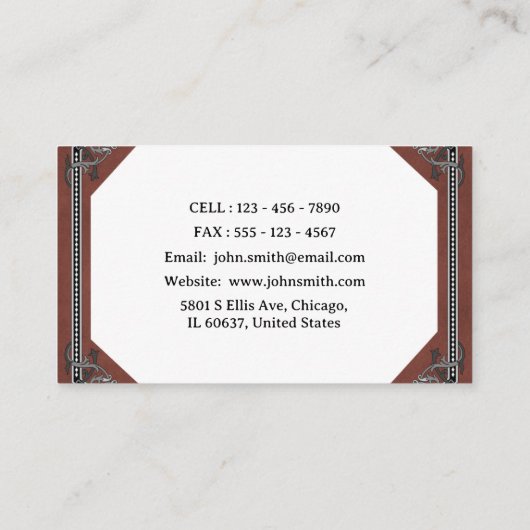 Uniek PhD Student Visitekaartje (Achterkant)