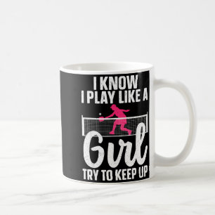 Uniek pickleball-ontwerp voor vrouwen meisjes pick koffiemok