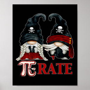 Uniek piraatkoepel en grappig symbool op de i-dag  poster