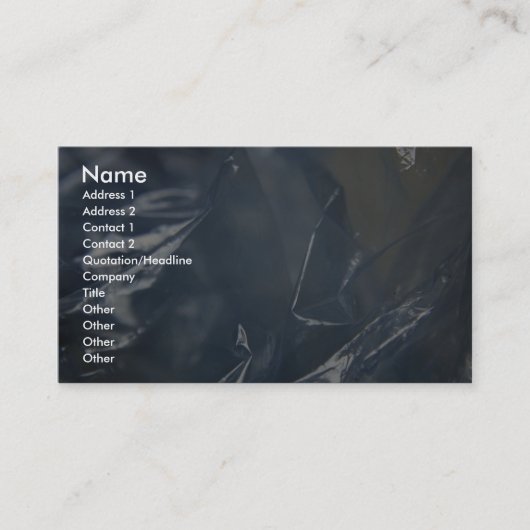 Uniek plastic visitekaartje (Voorkant)