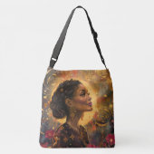 Uniek portret van kracht en elegantie crossbody tas (Achterkant)
