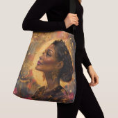 Uniek portret van kracht en elegantie crossbody tas (Dichtbij)