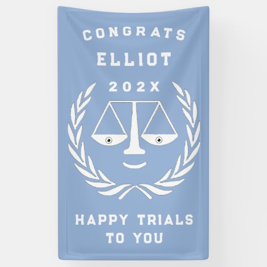 Uniek Recht School Afstuderen Spandoek (Verticaal)