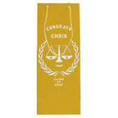 Uniek Recht School Afstuderen Wijn Cadeautas (Achterkant)