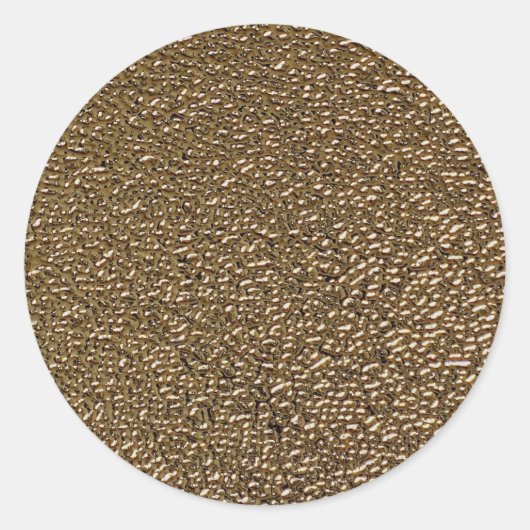 Uniek reliëfgoud ronde sticker (Voorkant)
