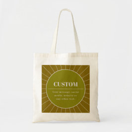 Uniek retro geïnspireerd bewerkbaar ontwerp sjablo tote bag