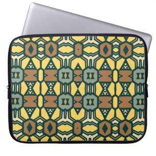 Uniek retro geometrisch patroon,  naadloos laptop sleeve