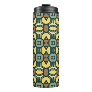 Uniek retro geometrisch patroon, naadloos thermosbeker