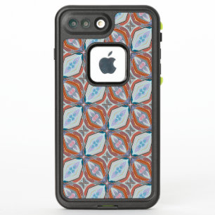 Uniek roest, Blauwgroen, lichtblauw & roze patroon