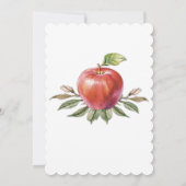 Uniek rood appel Baby shower Kaart (Achterkant)