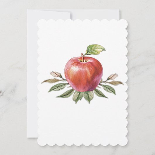 Uniek rood appel Baby shower Kaart (Achterkant)