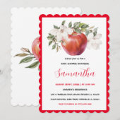 Uniek rood appel Baby shower Kaart (Voorkant / Achterkant)