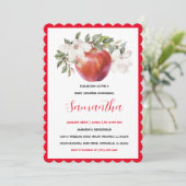 Uniek rood appel Baby shower Kaart (Staand voorkant)