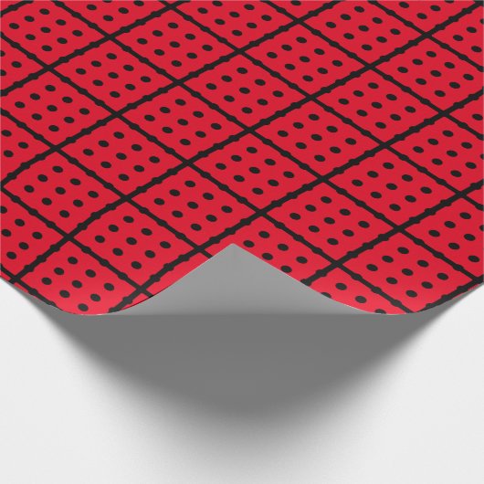 Uniek rood omslagpapier cadeaupapier (Hoek)