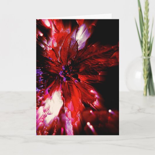 Uniek rood op zwarte kerstkaart feestdagen kaart (Voorkant)