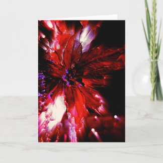 Uniek rood op zwarte kerstkaart feestdagen kaart